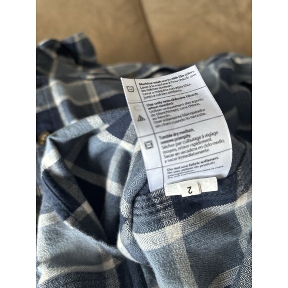 Carhartt Original Fit Blue Plaid Button Down Shirt Men's Medium Cowboy Western - Picture 6 of 13